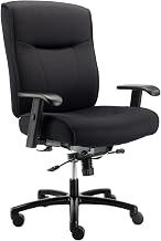 Global Industrial Big and Tall Office Chair with Arms, Fabric, Black