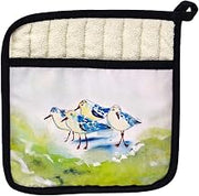 Betsy Drake PT956 Green Sanderlings Pot Holder
