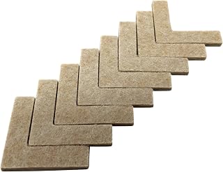 Shepherd Hardware 9816 1-1/2-Inch Heavy Duty Self-Adhesive Felt Corner Furniture Pads, 8-Pack, Beige