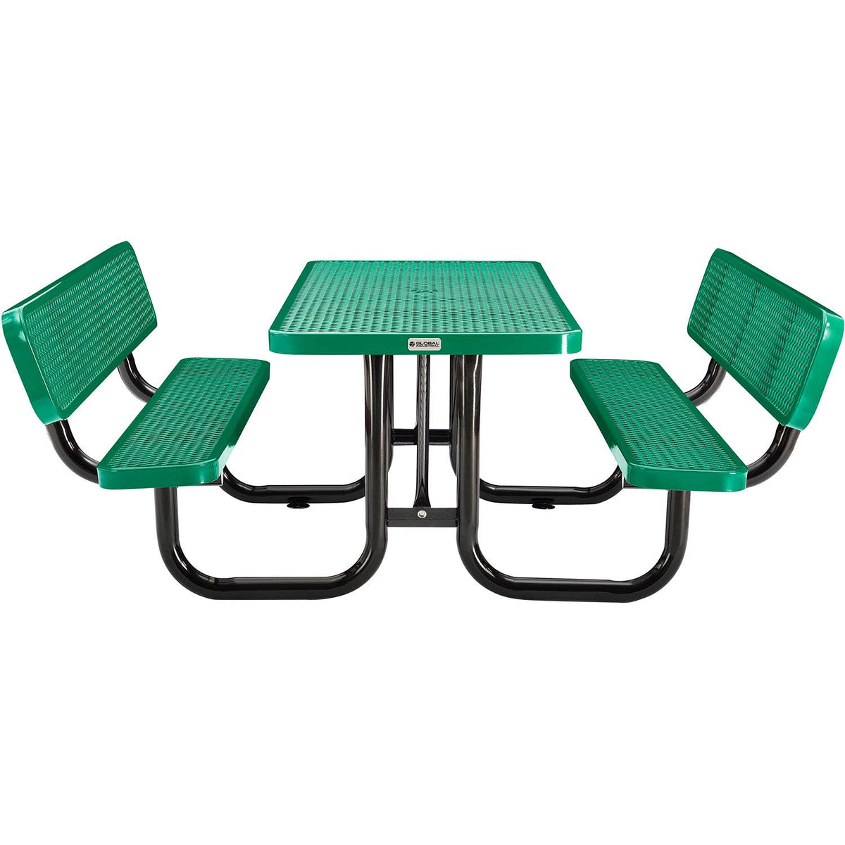 Global Industrial Green / 72"L x 83"W x 33"H / Industrial Picnic Tables