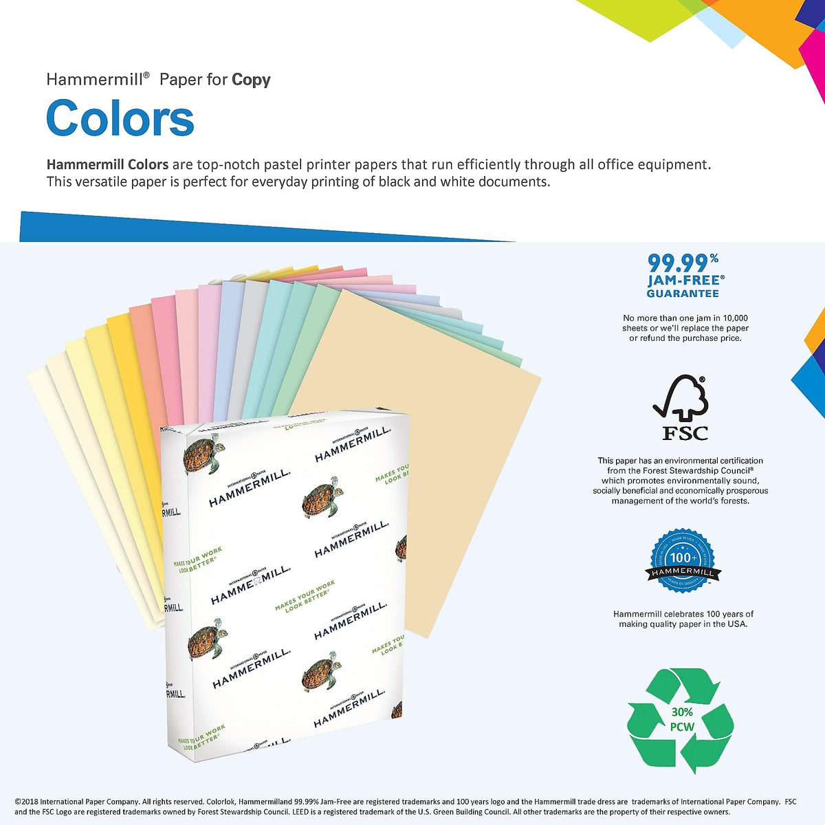 103671 Multipurpose Color Paper by Hammermill – Blue, Model HAM103671