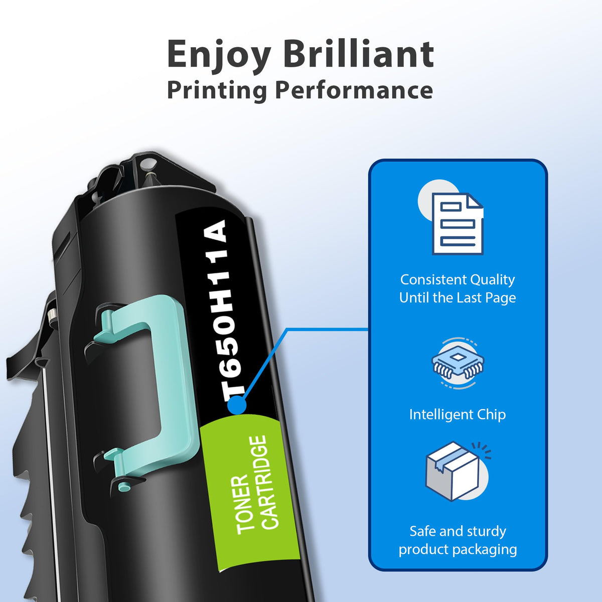T650H Toner Cartridge by GREENBOX – 1 Pack, Black - 1 Pack, Model T650H11A