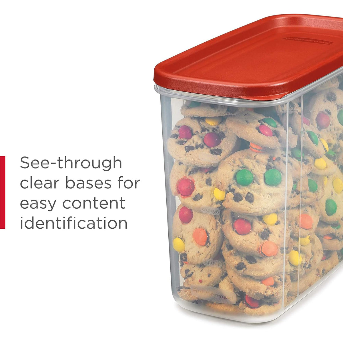 Premium Modular Food Storage Lids by Rubbermaid – 18-Cup, 2 Pack, 18.0 cups, Plastic, Clear, Model 2108400
