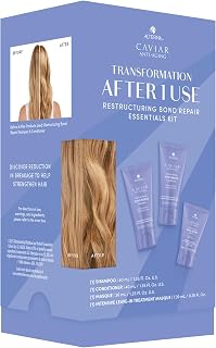 Alterna CAVIAR Anti-Aging Restructuring Bond Repair Travel Kit - Shampoo, Conditioner, Masque | Strengthens and Protects Damaged Hair