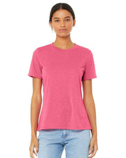 BELLA+CANVAS Ladies' Relaxed Triblend T-Shirt - Charity PNK TRBL - S by Bella + Canvas – Cotton, Charity Pink Triblend, Model BNC-6413