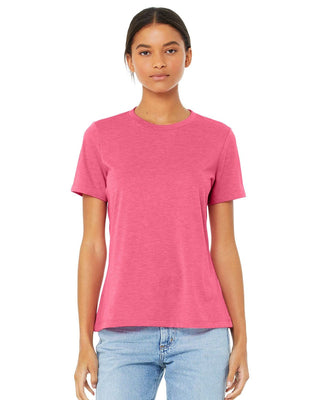BELLA+CANVAS Ladies' Relaxed Triblend T-Shirt - Charity PNK TRBL - S by Bella + Canvas – Cotton, Charity Pink Triblend, Model BNC-6413