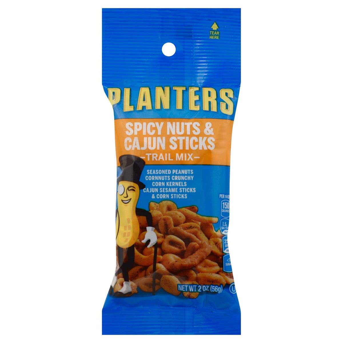 Trail Mix Snack Nuts Cajun by Planters – 1 Count (Pack of 72), Pack of 72
