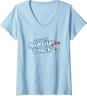 Womens Hawaiian Punch Fruit Punch Fun Distressed Vintage V-Neck T-Shirt