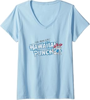 Womens Hawaiian Punch Fruit Punch Fun Distressed Vintage V-Neck T-Shirt