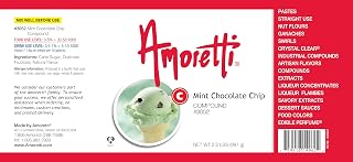 Amoretti Mint Chocolate Chip Compound 2.2 lbs - Natural Flavors, Shelf Stable Even After Opening, Certified Kosher, TTB Approved, Perfect for Baking Applications & Beverages