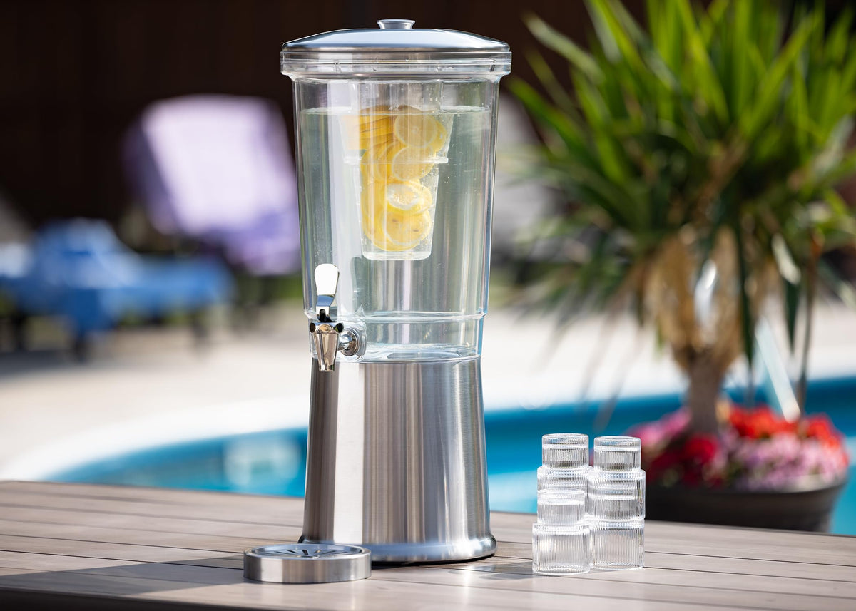 Double Wall Beverage Dispenser by Service Ideas – 3 Gallon, 3.0 gallons, Stainless Steel, Brushed, Model CBDDW3GSS