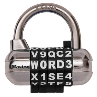 [Regular Import Goods] Word Variable Type Padlock by Master Lock – ブラック, Model 1534JADBLK