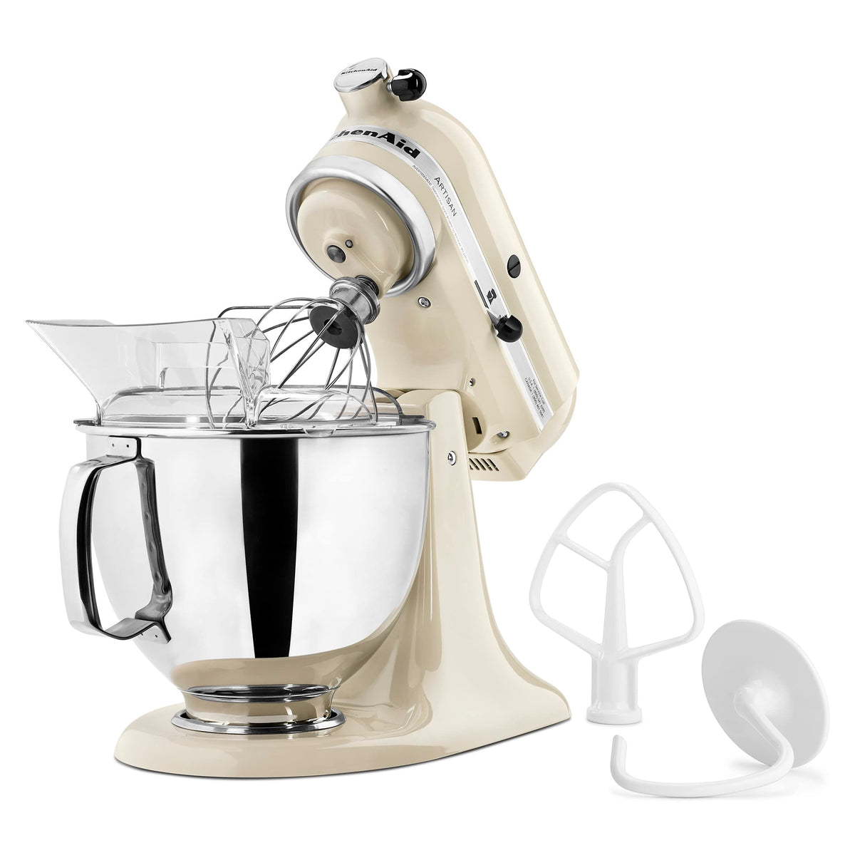 Artisan, 5-Qt Tilt Head Stand Mixer, KSM150PS, Almond Cream by KitchenAid – 5 Quart, Stainless Steel, Almond Cream, Pack of 5, Model KSM150PSAC