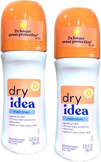 Dry Idea Fresh Linen Roll-On Antiperspirant Deodorant Fresh Linen 3.25 Ounce (Pack of 2)