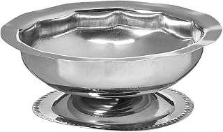 Winco 3.5 oz Footed Stainless Steel Sherbet Dish