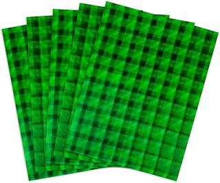 Hygloss Products Holographic Card Stock-8.5"x11" 10pt, 5 Sheets, Plaid-Green