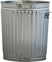 Witt Industries 10GPC Galvanized Steel 10-Gallon Light Duty Waste Pail without Lid, Round, 16" Diameter x 17-1/4" Height, Silver