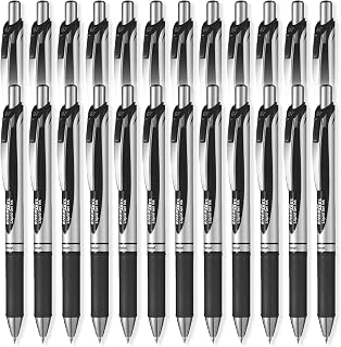 Pentel EnerGel XM BL77 - Retractable Liquid Gel Ink Pen - 0.7mm - 54% Recycled - Black - Set of 24