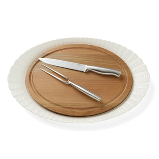 Harvest 4-Piece Turkey Platter And Carving Set by Lenox – 4 Count, Porcelain, Multicolor, Pack of 4, Model 899289