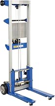 Vestil A-LIFT-R Aluminum/Steel Fixed Straddle Manual Hand Winch Lift Trucks 500 Lb. Capacity Silver/Blue