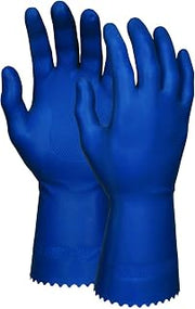 MCR Safety 5080B 12-Inch Latex Canners Gloves, Medium, Blue, 1-Pair