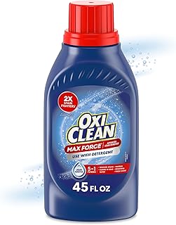 OxiClean Max Force Advanced Stain Remover Liquid, 45 Fl Oz | Use with Detergent, Color-Safe, Bleach-Free, Kids and Baby Stain Remover, Fights Playtime & Mealtime Stains