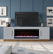 Nora 81" Modular Fireplace TV Stand for TVs up to 95", Two-Tone