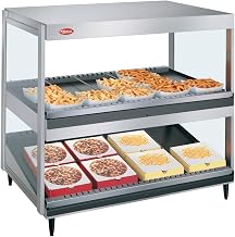 Hatco GRSDS/H-41DHW Glo-Ray Countertop Merchandising Warmer with Pass-Thru Design, (2) Shelves & (16) Rods