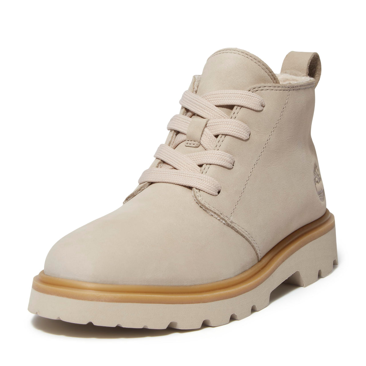 Women's Rowan Way MID WARM LINED CHUKKA BOOT by Timberland – 9, Leather, Rubber, Light Taupe Nubuck