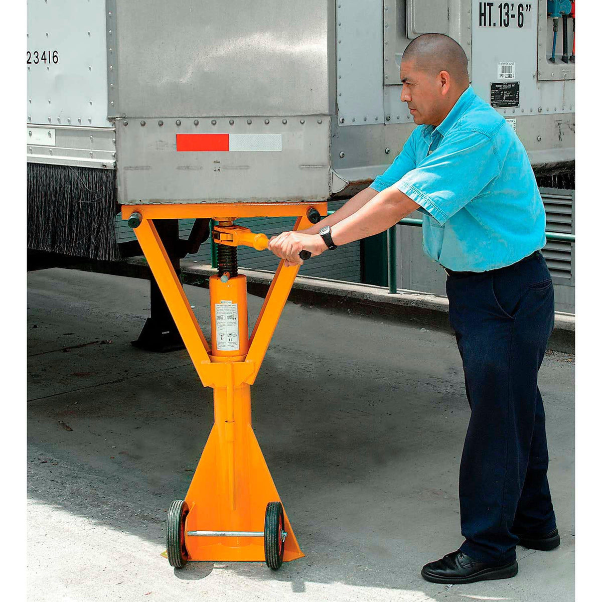100,000 Lb. Static Capacity Heavy Duty Trailer, Yellow by Global Industrial – 25"L x 24"W x 40"H, Steel, Yellow, Model TJ60