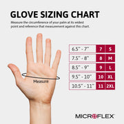 MICROFLEX Mega Texture 93-256 Nitrile Gloves by Ansell – Size 9 (L), Nitrile, Orange, Pack of 100, Model 93256090