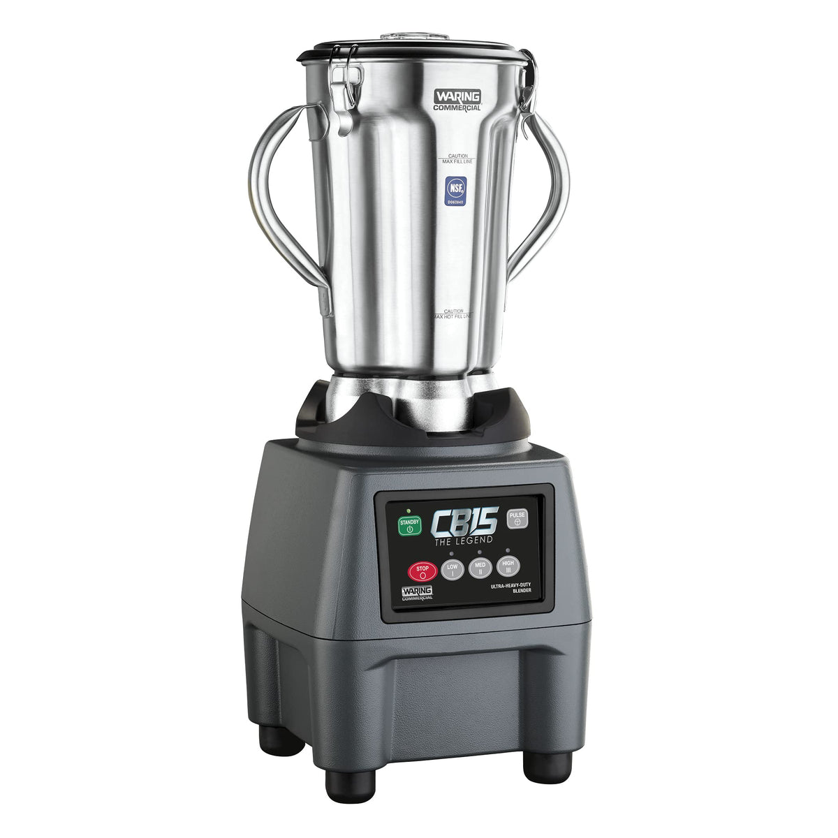 One-Gallon Food Blender with Electronic Keypad by Waring – 1-Gallon, 1.0 gallons, Stainless Steel Jar, Black, Model CB15