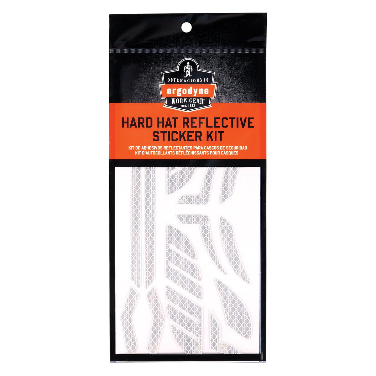 Skullerz 8961 Reflective Hard Hat Stickers by Ergodyne – Adhesive, White, Model 61100