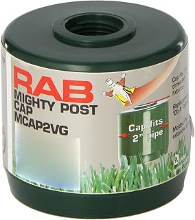 RAB Lighting MCAP2VG Mighty Post Cap for 2" Pipe, 2-3/8" OD x 2-3/4" Height, Verde Green, Multicolor