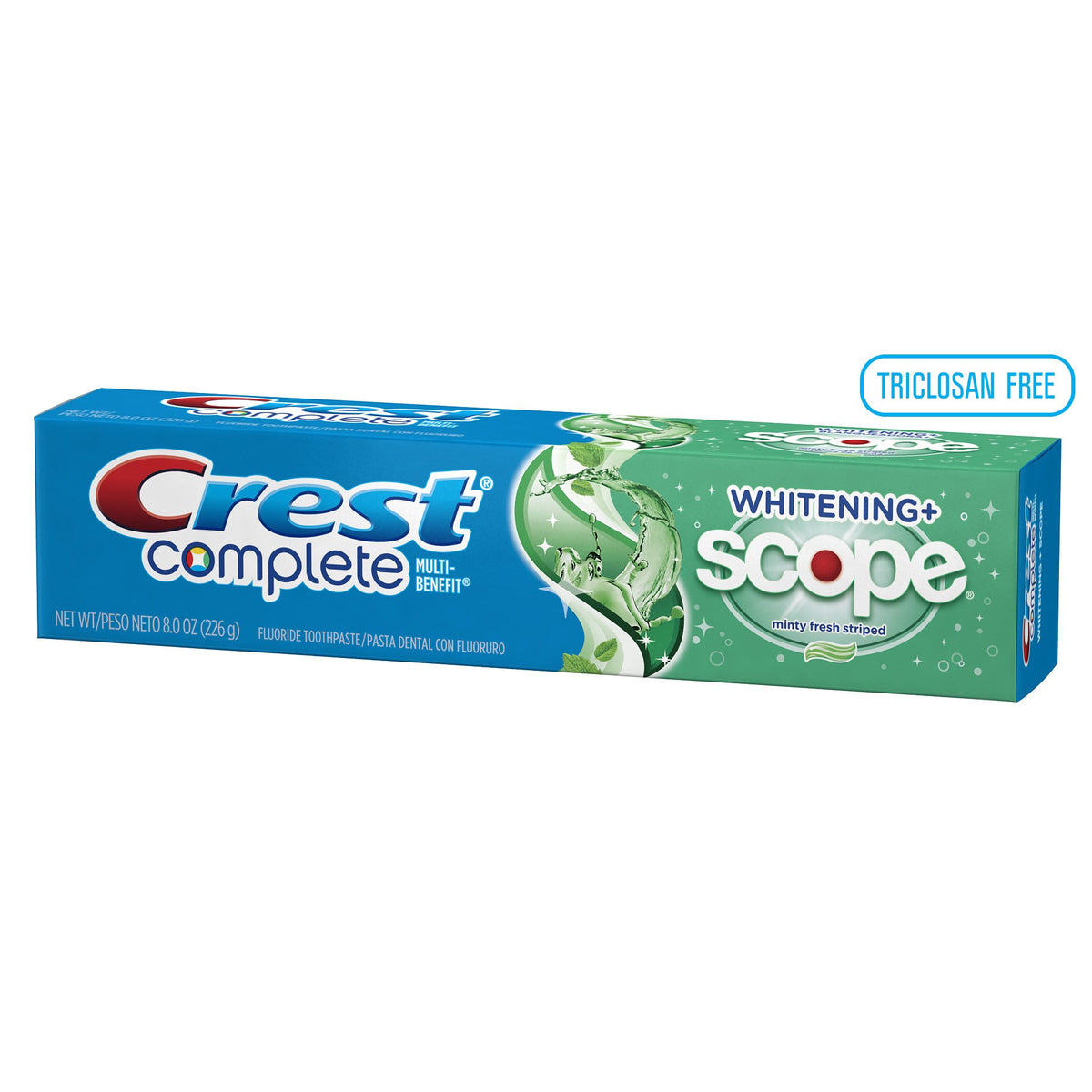 Complete Whitening Plus Scope Minty Fresh Toothpaste by Crest – 8 Ounce (Pack of 4), Pack of 4, Model 84838130