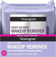 Neutrogena Night Calming Makeup Remover Face Wipes, 2 x 50 ct
