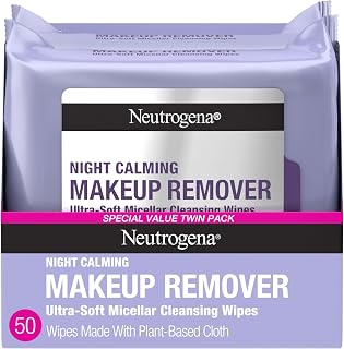 Neutrogena Night Calming Makeup Remover Face Wipes, 2 x 50 ct