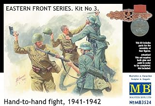Masterbox Master Box Hand to Hand Combat German and Russian Infantry Eastern Front 1941-42 (4) Figure Model Building Kits (1:35 Scale)