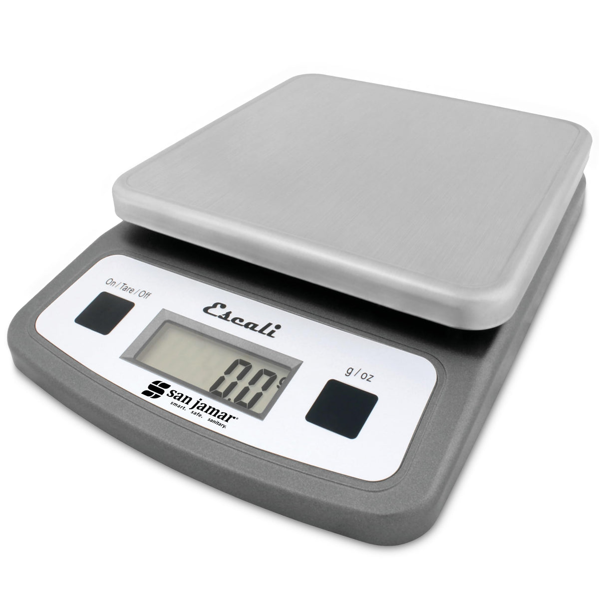 San Jamar Silver / San Jamar SCDG2LP Low-Profile Digital Food/Kitchen Scale / 2 lb Capacity Digital Scales