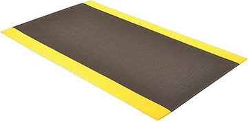 Notrax 825 Cushion Stat™ w/Dyna-Shield® Dissipative/Anti-Static Mat | 3' X 5' Black/Yellow