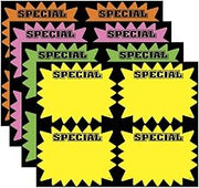 Ready Flow Blank Fluorescent Laser Cards Black Edge "Special" - 5 1/2"L x 4 1/4"H, 100 per Pack