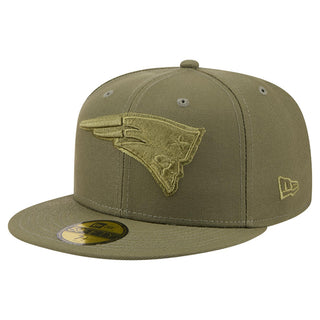 Men's Olive New England Patriots Color Pack 59FIFTY Fitted Hat by New Era – 7 3/8, Polyester, New England Patriots, Olive, Model Nfl F26 Color Pack 59fifty