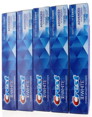 3D White Advanced Whitening Fluoride Toothpaste by Crest – 6 Ounce (Pack of 5), Pack of 5, Model 44-QDGF-GL5G