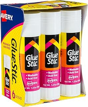 Avery Glue Stic™, White Glue Sticks, Washable, 1.27 oz, 6 Total (98073)