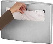 BOBRICK 4221 ConturaSeries Stainless Steel Surface-Mounted Toilet Seat-Cover Dispenser, Satin Finish, 2" Length, 11" Height, 15-3/4" Width, Medium