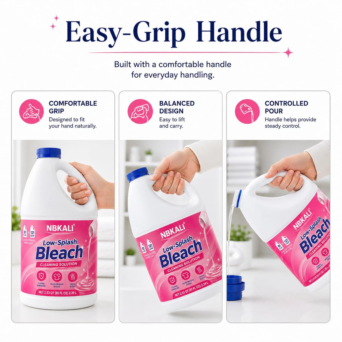 Low Splash Bleach Meadow Scent 81 Fl Oz Liquid by NBKALI – 81 Fl Oz (Pack of 1), Model NBK-LSB-81