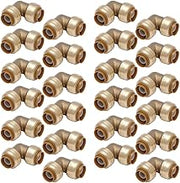 SharkBite U248LF 1/2 in 90-Degree Push-to-Connect Elbow Package of 4 in Retail Package U248LFA4 (6 Packages, 24 Adapters)