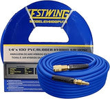 Estwing E14100PVCR 1/4" x 100' PVC/Rubber Hybrid Air Hose with Brass Fittings
