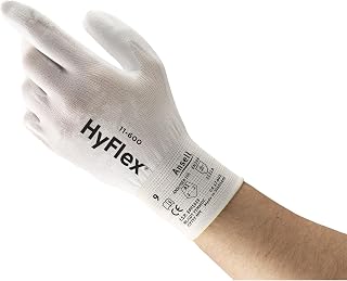 Ansell HyFlex 11-600 Vend Pack Mechanical Protection Gloves - Size 11, White (Case of 144)