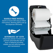Ecologic Simplicity Recycled Plastic Manual Paper Towel Dispenser by San Jamar – ecoLogic, Acrylonitrile Butadiene Styrene, Black, Model T740